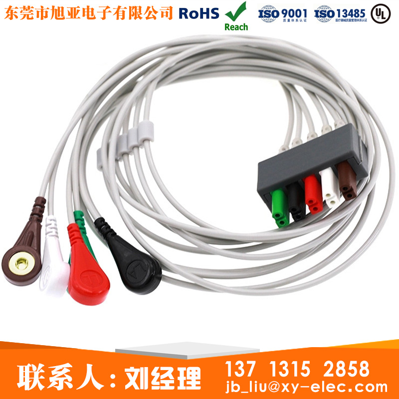 T5分體式電極扣導聯(lián)線定制醫(yī)療線束